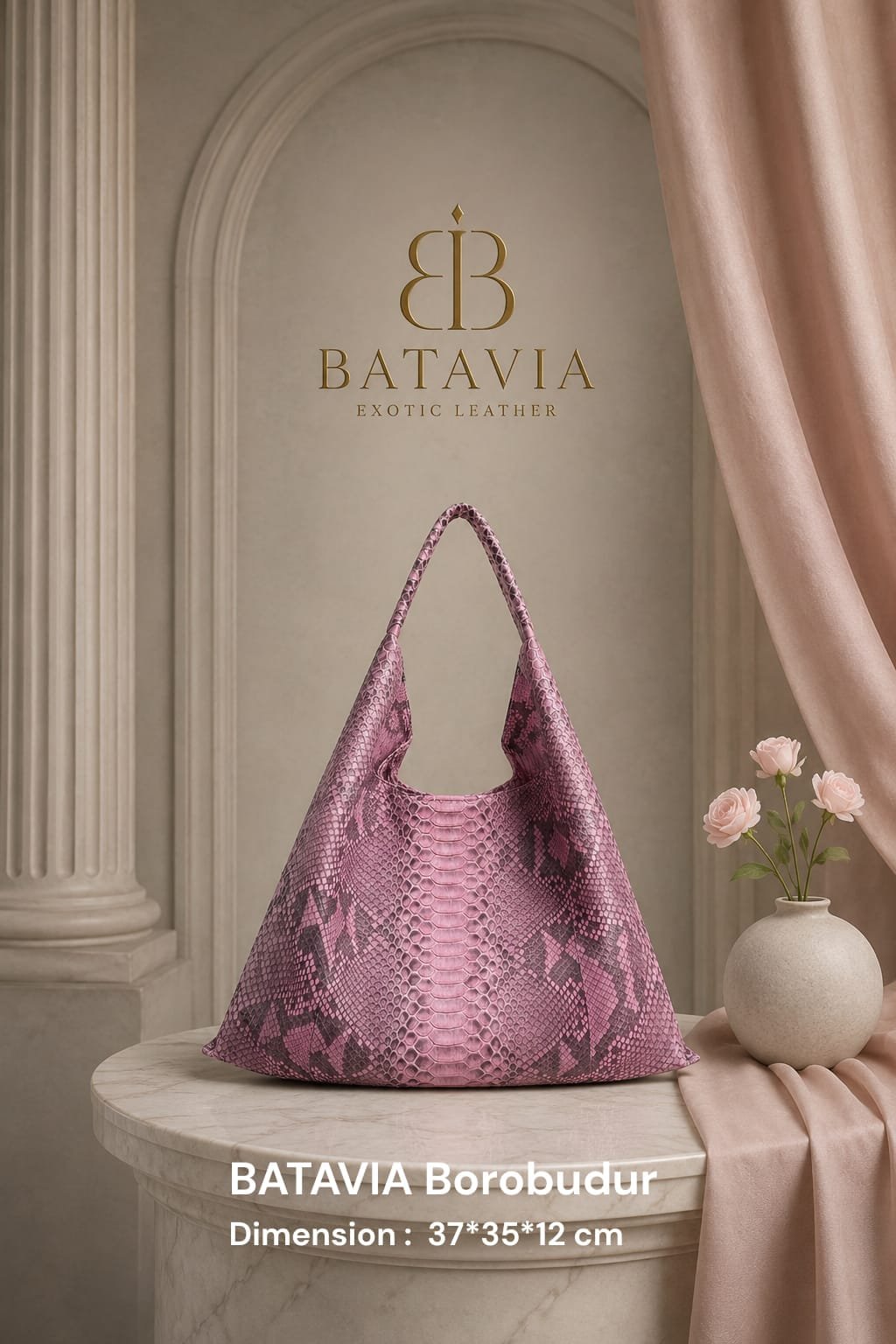 Batavia Borobudur python hobo in pink