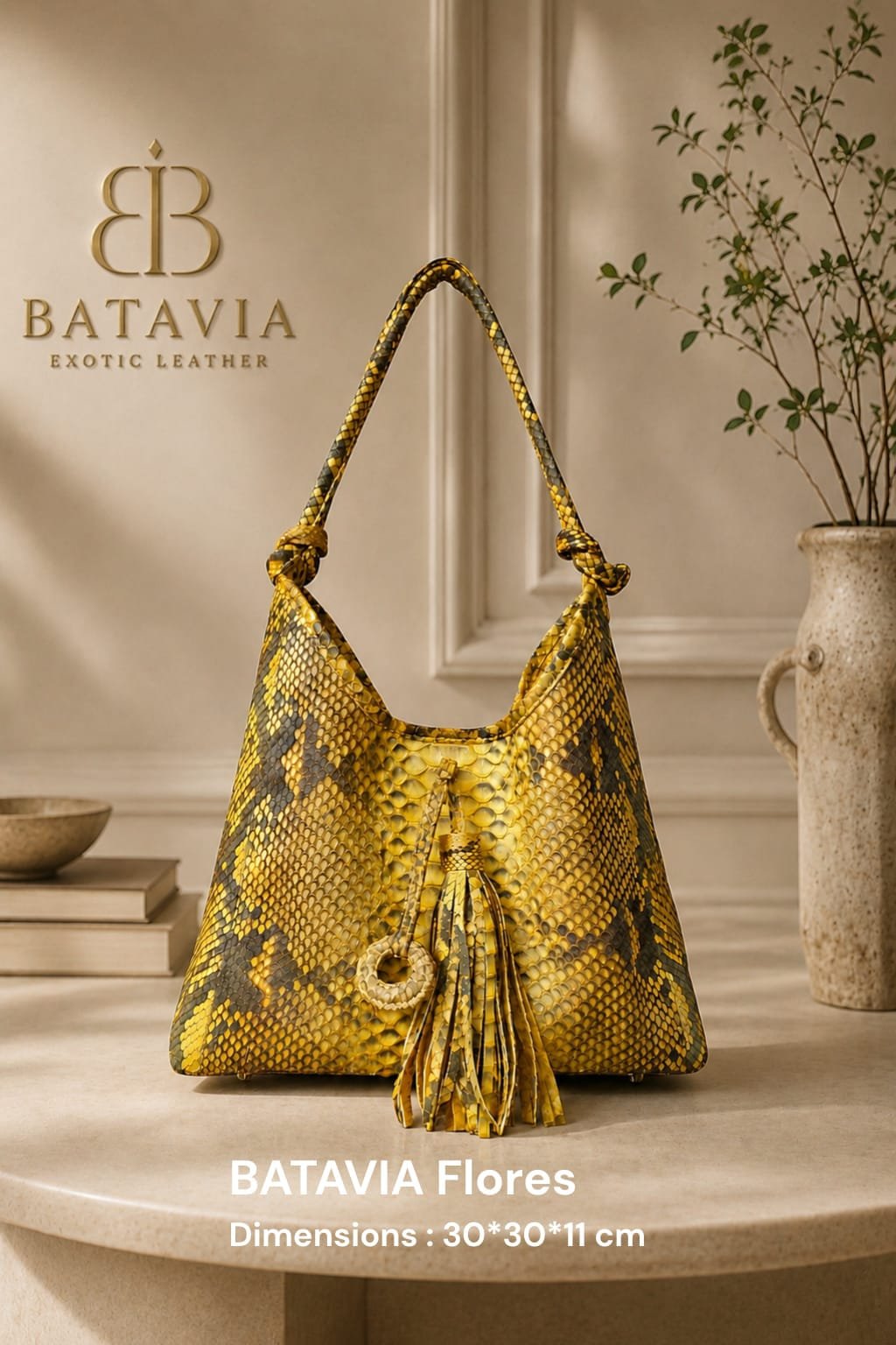 Batavia Flores python hobo in yellow