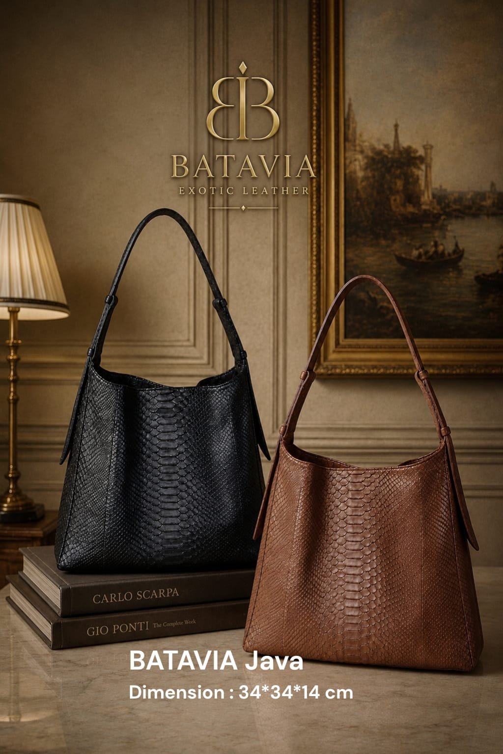 Batavia Java python hobo in black and brown