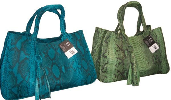 Python leather bumbag — handcrafted exotic leather accessory